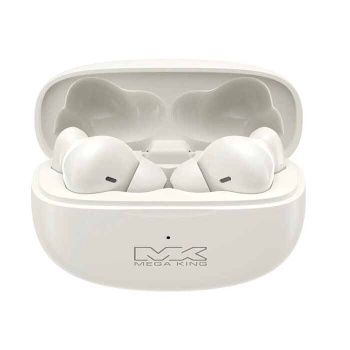 MEGA KING T18Lite ENC降噪 真無線藍牙耳機 奶油白