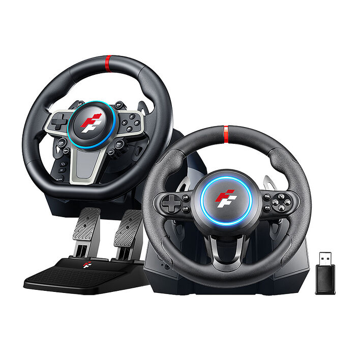 FlashFire mini racing wheel 霍爾感應方向盤 多平台 PS5也適用
