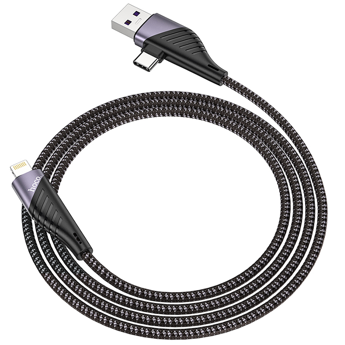 hoco. 浩酷 U95 二合一 拓途PD充電數據線 (USB/Type-C to Lightning) 快充 充電線 傳輸線 Apple 蘋果