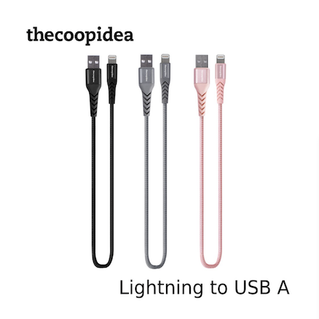 thecoopidea Lightning 快速充電傳輸線 尼龍編織線材 1.2M