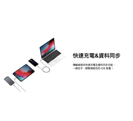 thecoopidea Lightning 快速充電傳輸線 尼龍編織線材 1.2M