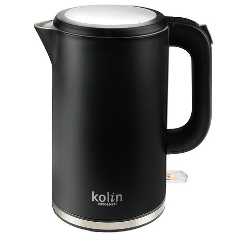 【福利品】Kolin歌林 316不鏽鋼雙層防燙快煮壼-黑 KPK-LN210 (特賣)