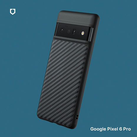 RHINOSHIELD 犀牛盾 Google Pixel 6/ 6 Pro  Solidsuit 碳纖維紋路防摔背蓋手機保護殼 - 黑色