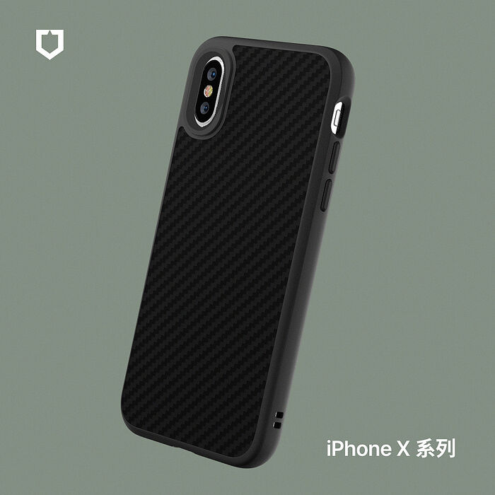 RHINOSHIELD 犀牛盾 iPhone X/XS/XR/XS Max  SolidSuit 防摔背蓋手機保護殼-碳纖維紋路-黑