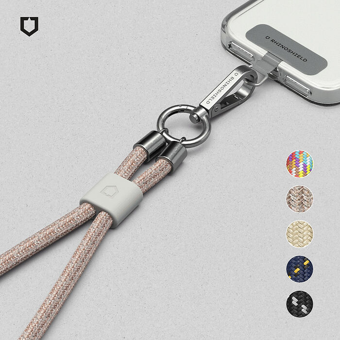 【出遊好物】RHINOSHIELD 犀牛盾 編織手機掛繩組合-腕掛式[手機掛繩+掛繩夾片](Apple/Android適用)