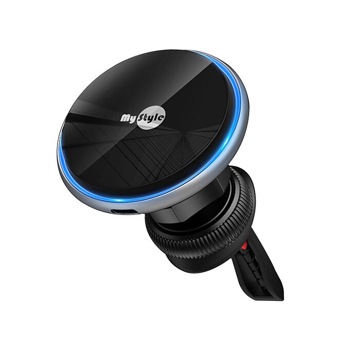 Mystyle Magsafe車載磁吸充電支架 15W無線充電+可伸縮出風口手機架