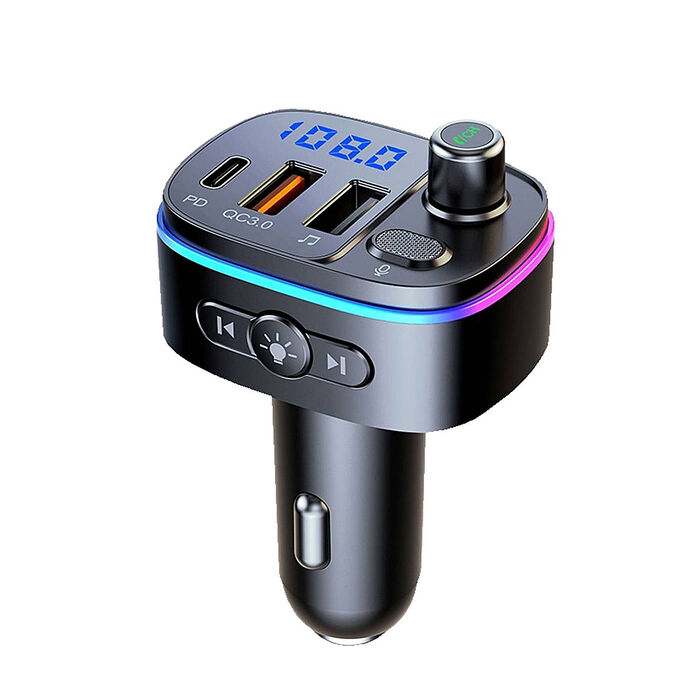 Songwin 急速炫光 QC3.0+PD 藍牙音樂播放快速車用充電器 氛圍燈 免持通話 CAR3000
