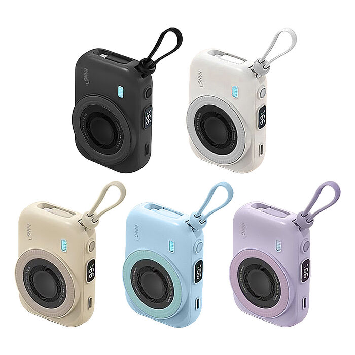 HANG 圓潤手感 10000mAh 無線磁吸/iWatch磁吸快充行動電源 自帶Type-C線