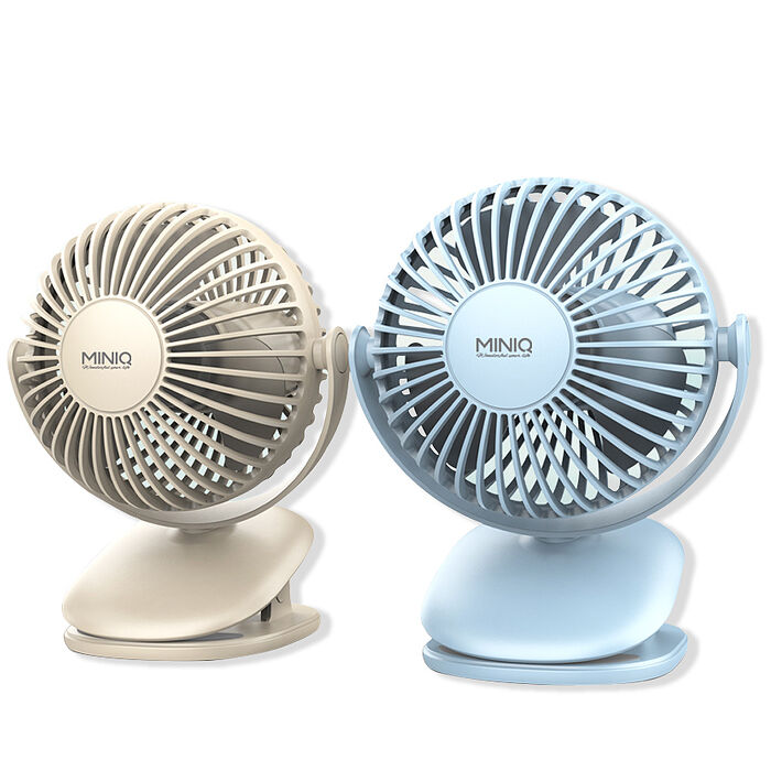 MINIQ 立夾式涼夏桌面電風扇 可磁吸/壁掛 360°全方位吹風 三檔風速 嬰兒車充電扇 (附壁掛貼片)