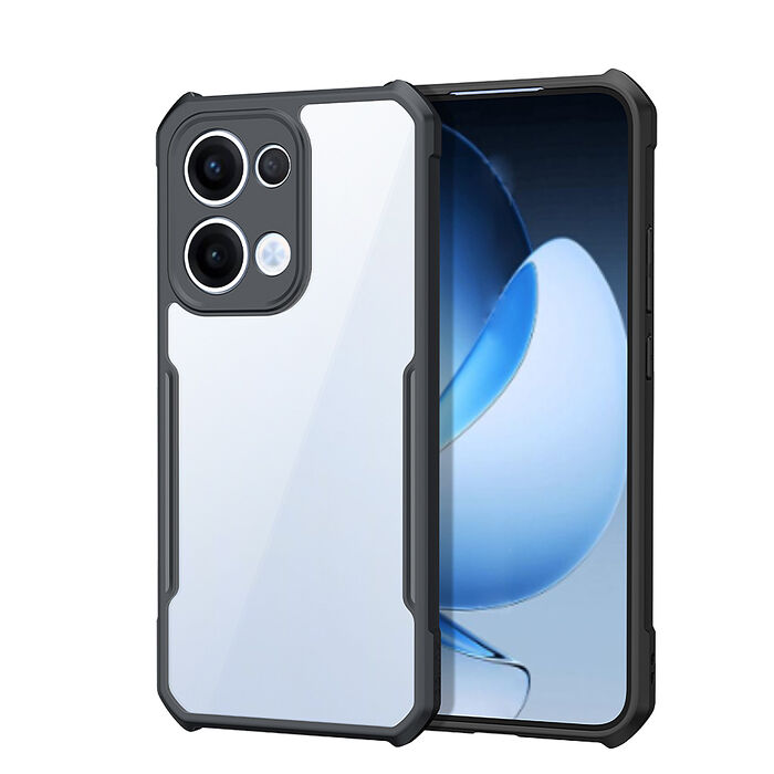 XUNDD訊迪 軍事防摔 OPPO Reno13 系列 鏡頭全包覆 清透保護殼 手機殼(夜幕黑)