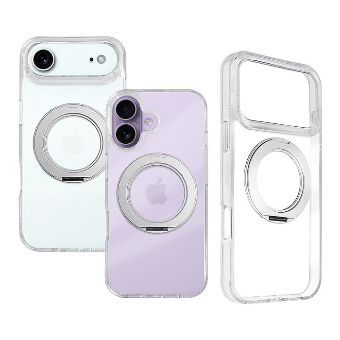 VOORCA 清透360 iPhone 17 系列 旋轉磁吸立架 抗發黃軍規防摔殼