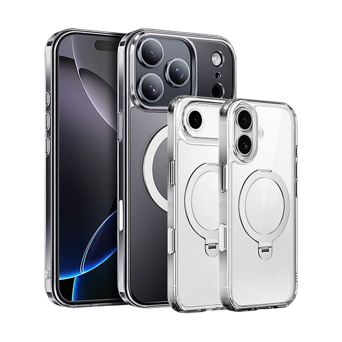 旋控 iPhone 17/Air/17 Pro/17 Pro Max 360°磁吸支架清透保護殼 氣囊防摔手機殼(透明)