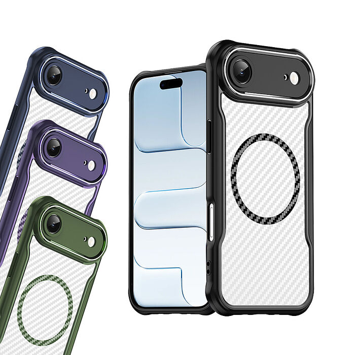 領先Pro iPhone 17 Air 鋁合金鏡頭框 碳纖紋磁吸防摔殼 手機殼