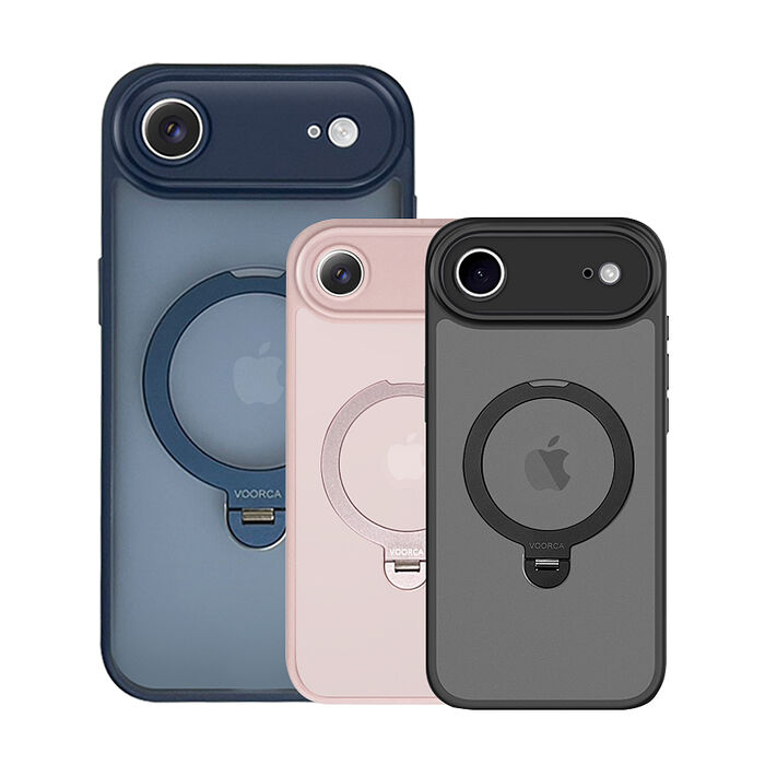 旋控 iPhone 17 Air 360°磁吸支架磨砂膚感保護殼 氣囊防摔手機殼