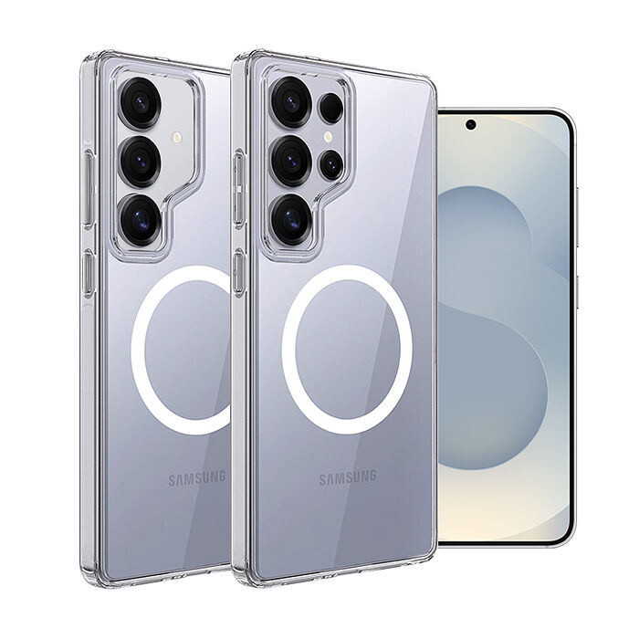 晶磁清透 三星 Galaxy S25 系列 抗發黃保護殼 磁吸防摔手機殼(透明)