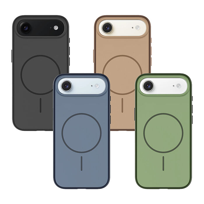 全彩撞色系列 iPhone 17 Air 磨砂膚感磁吸軍規手機殼