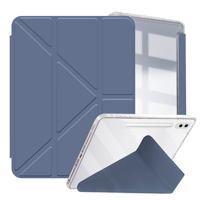 VXTRA 軍事防摔級 三星 Galaxy Tab S10 Lite 10.9吋 Y折晶透背蓋立架皮套 含筆槽