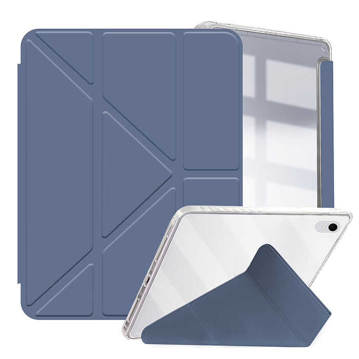 VXTRA 軍事防摔級 三星 Galaxy Tab S11 Y折晶透背蓋立架皮套 含筆槽