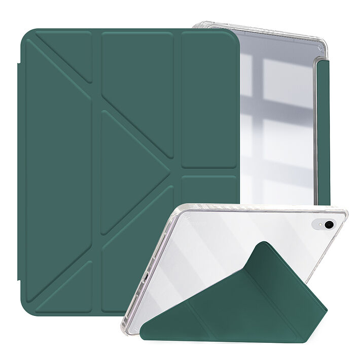 VXTRA 軍事防摔級 三星 Galaxy Tab S11 Y折晶透背蓋立架皮套 含筆槽