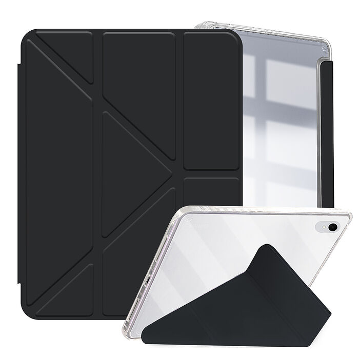 VXTRA 軍事防摔級 三星 Galaxy Tab S11 Y折晶透背蓋立架皮套 含筆槽