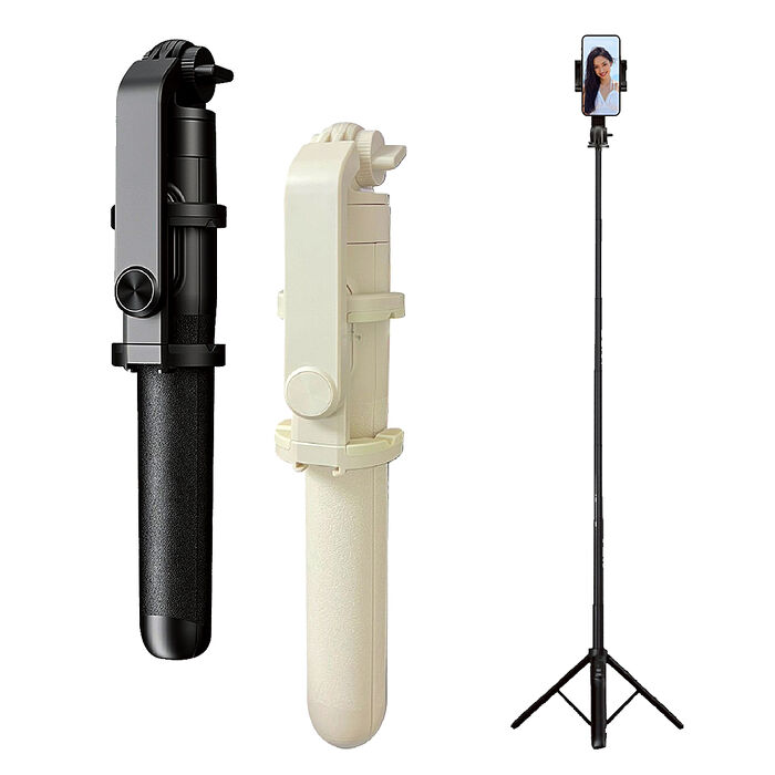 1.5米 長距離藍牙遙控可伸縮三腳架自拍棒 直播自拍桿腳架 通用手機/相機/GoPro