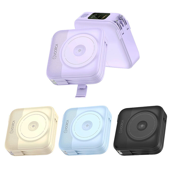 VOORCA 10000mAh 自帶雙線手機支架 磁吸無線充液晶顯示行動電源 BSMI/NCC/中國3C