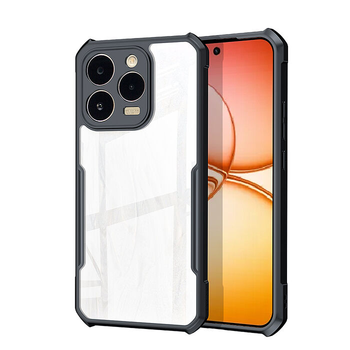 XUNDD訊迪 軍事防摔 realme 15T 5G 鏡頭全包覆 清透保護殼 手機殼(夜幕黑)