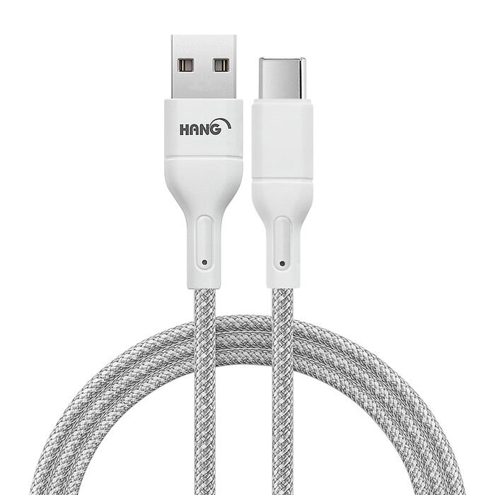 HANG 3.4A接口加固快充傳輸線 USB to Type-C 耐拉編織充電線(100CM)