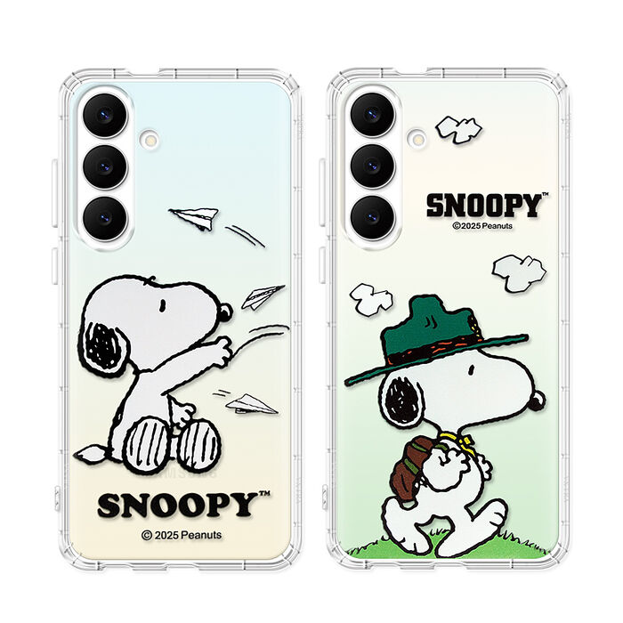 史努比/SNOOPY 正版授權 三星 Galaxy S26 系列 漸層彩繪空壓手機殼 (紙飛機/郊遊)