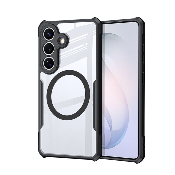 XUNDD訊迪 軍事防摔 三星 Galaxy S26 系列 鏡頭全包覆 磁吸清透保護殼 手機殼(夜幕黑)