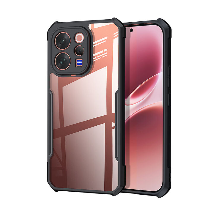 XUNDD訊迪 軍事防摔 vivo V70/V70 Elite 鏡頭全包覆 清透保護殼 手機殼(夜幕黑)