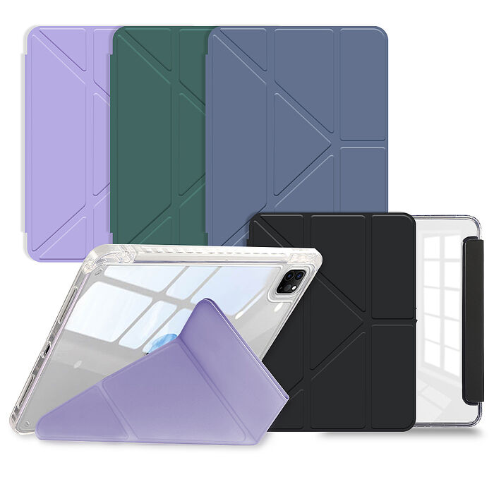 VXTRA 軍事防摔級 小米平板Pad 8/8 Pro Y折晶透背蓋立架皮套 含筆槽