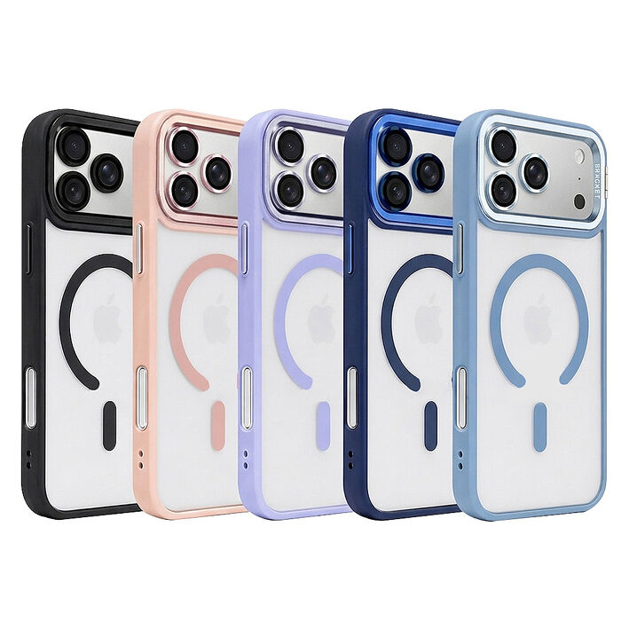 VXTRA 金屬鏡頭支架 iPhone 17 Pro Max 膚感磁吸保護殼 手機殼(附鏡頭玻璃環)