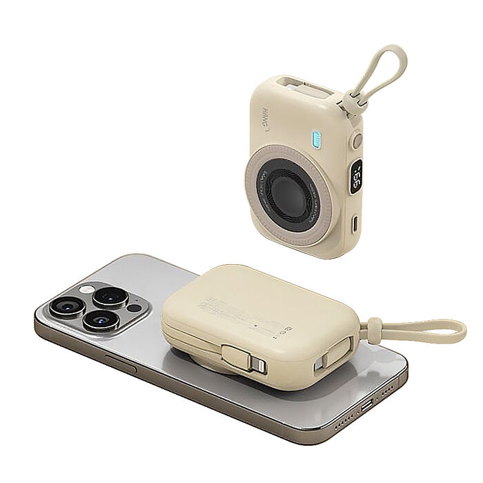 HANG 圓潤手感 10000mAh 無線磁吸/iWatch磁吸快充行動電源 自帶Type-C線(QR二維碼)