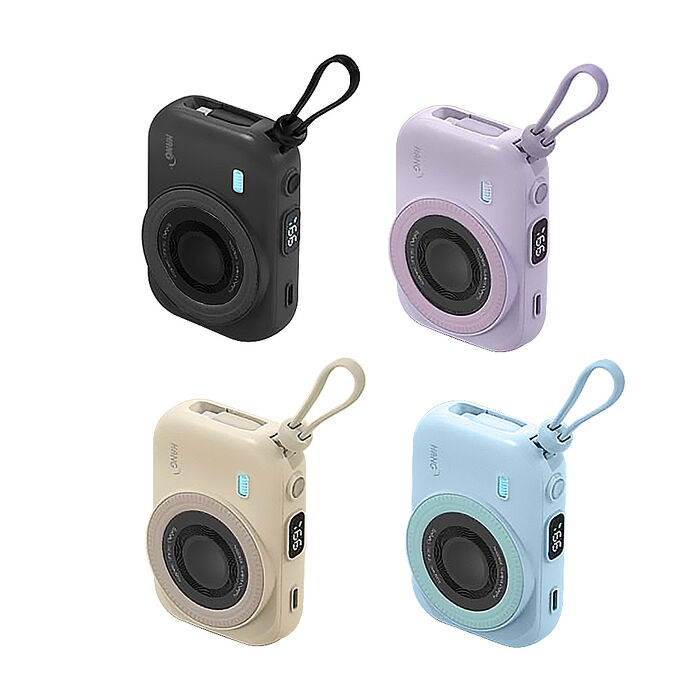HANG 圓潤手感 10000mAh 無線磁吸/iWatch磁吸快充行動電源 自帶Type-C線(QR二維碼)