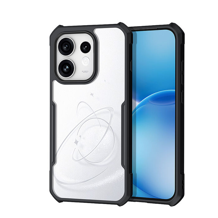 XUNDD訊迪 軍事防摔 OPPO Reno16/16 Pro 鏡頭全包覆 清透保護殼 手機殼(夜幕黑)