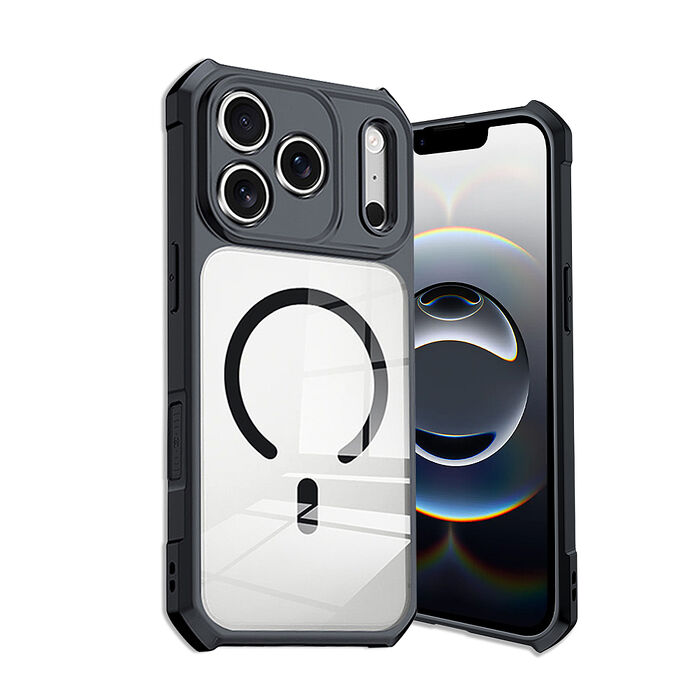 XUNDD訊迪 軍事防摔 iPhone 18 Pro Max 鏡頭全包覆 磁吸清透保護殼 手機殼(夜幕黑)
