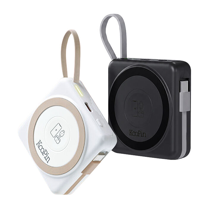 KooPin 輕巧小方塊 5000mAh SSSB半固態電芯 磁吸自帶線行動電源 手錶/耳機/手機