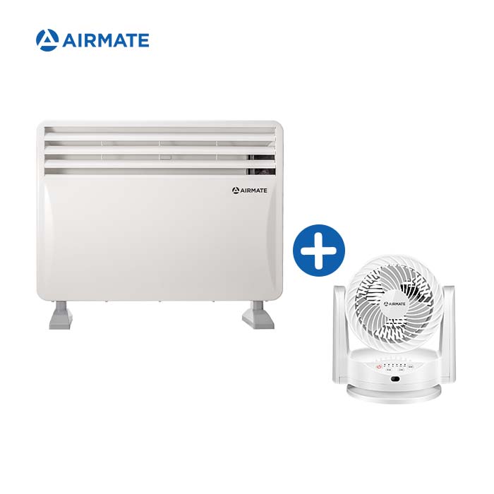 Airmate艾美特 居浴兩用對流式電暖器+6吋空氣遙控循環扇
