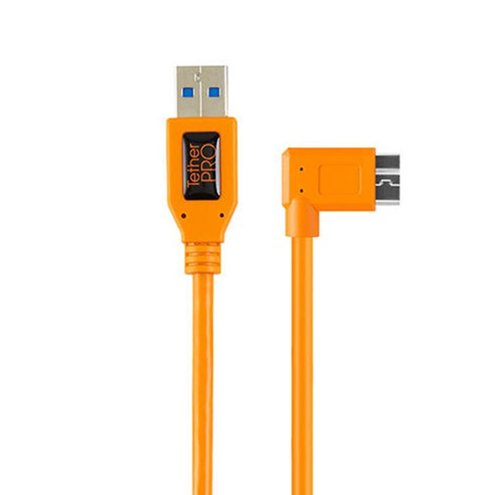 Tether Tools CU61RT02-ORG USB3.0轉USB3.0 Micro-B 直角傳輸線 0.5m