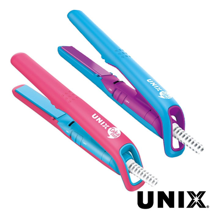 UNIX 4U Take-Out 迷你直髮器 桃紅/水藍色
