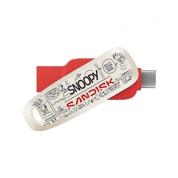 SanDisk 晟碟 Snoopy Phone Drive 雙用隨身碟 128GB(Type-C & A)