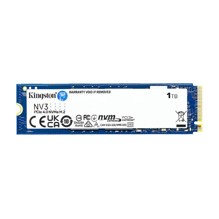 Kingston 金士頓 NV3 1TB NVMe PCIe4.0 M.2 SSD 高效能固態硬碟 讀取速度高達 6000MB/s