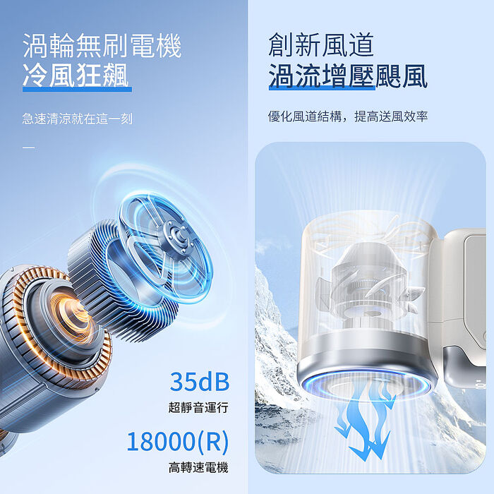 CHANGLU渦輪手持製冷迷你風扇(兩色可選)