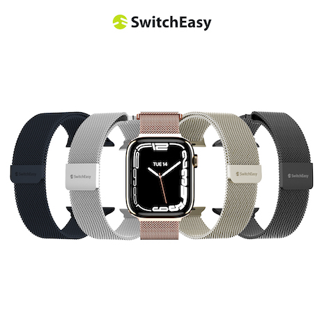 魚骨牌 SwitchEasy Apple Watch Ultra2/Ultra/9/8/7/6/5/4/3/SE Mesh 不鏽鋼米蘭磁扣錶帶