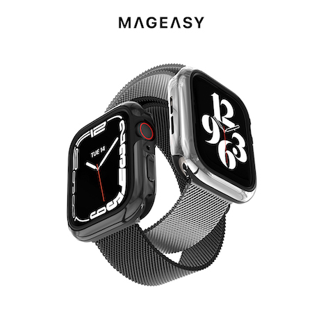 MAGEASY Apple Watch 9/8/7 Odyssey Glossy 鋁合金手錶保護殼 41mm (通用最新9代)