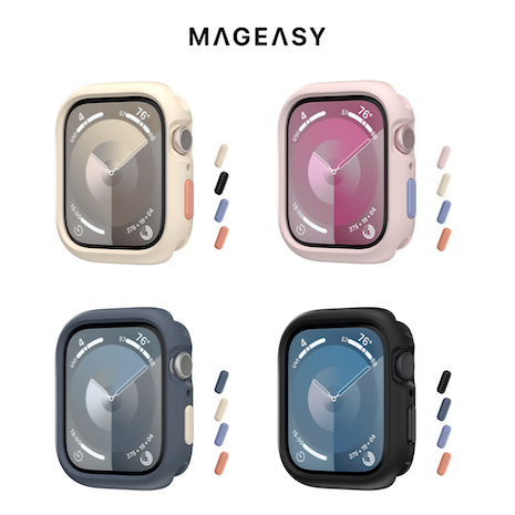 MAGEASY Apple Watch 44/45mm Skin 防摔保護殼(通用最新9代)