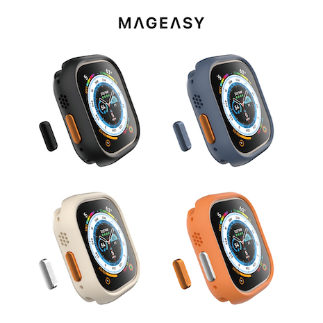 MAGEASY Apple Watch 49mm Skin 防摔保護殼(通用最新Ultra 2)