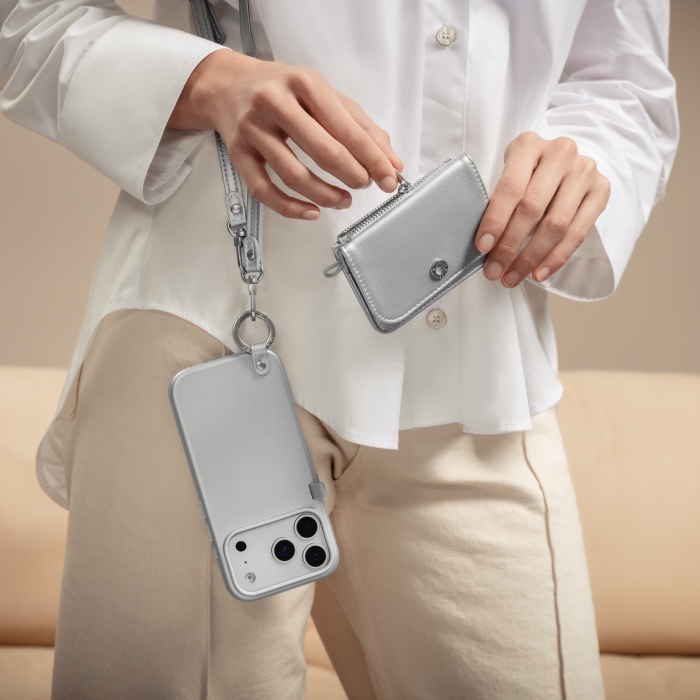 MEGEASY iPhone 17 Pouch M 錢包磁吸掛繩手機殼(Air/Pro/Pro max)