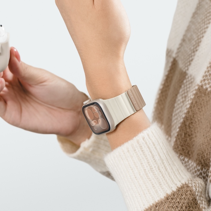 MAGEASY Skin Duo 雙面親膚磁吸矽膠防水Apple Watch錶帶40/41/42/44/45/46mm